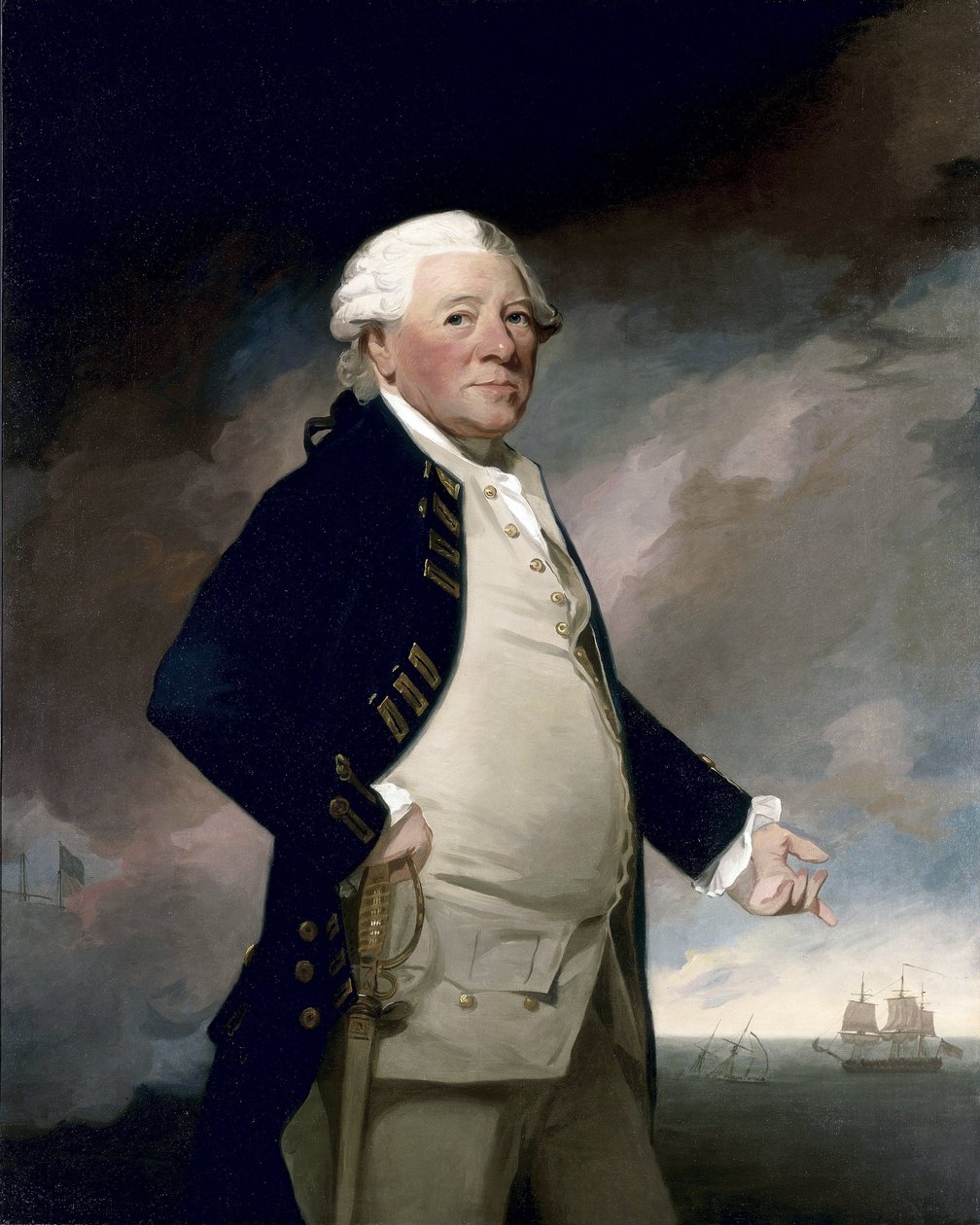 Retrato do Vice-Almirante Sir Hyde Parker de George Romney