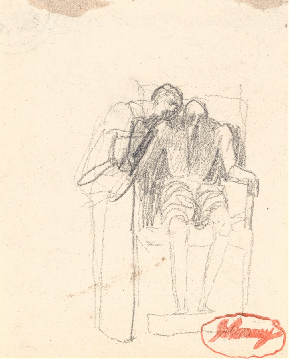 Possivelmente duas figuras da "Velhice" de George Romney