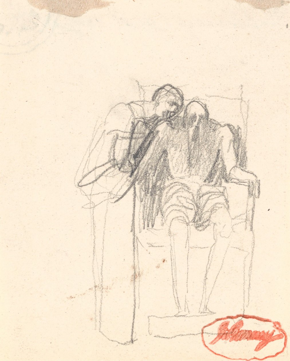 Possivelmente duas figuras da série «Old Age» de George Romney