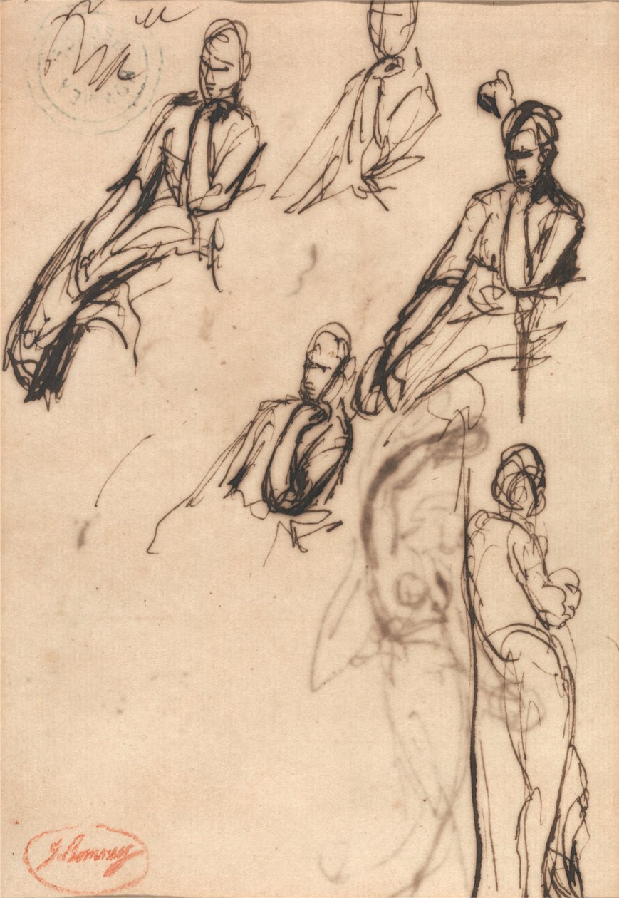Figuras sentadas e de pé de George Romney