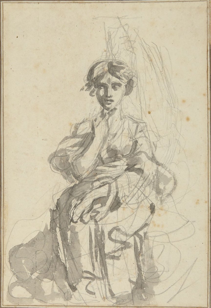 Figura feminina sentada de George Romney