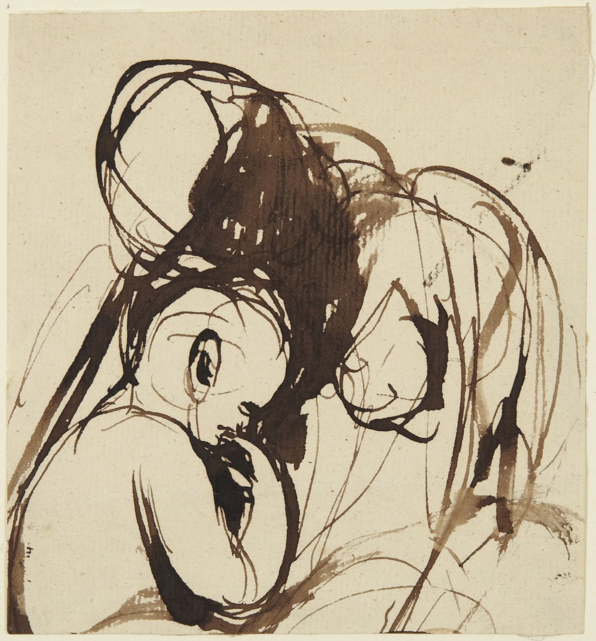 Mulher e criança sentadas de George Romney