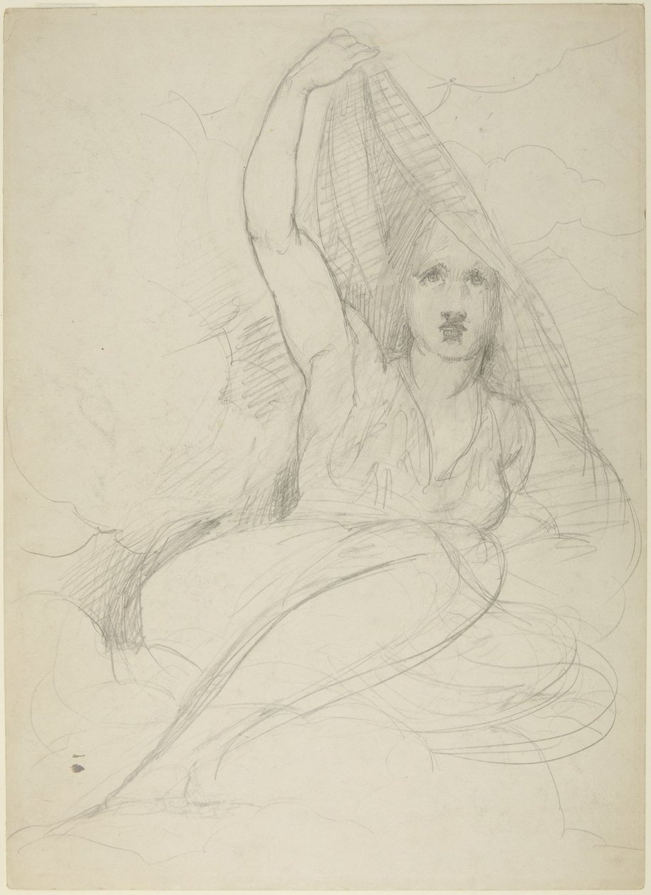 Mulher sentada a descobrir-se de George Romney