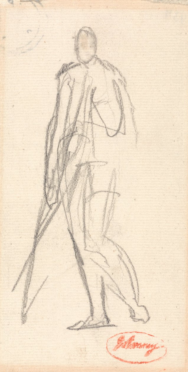 Esboço para um retrato de um homem de pé de George Romney