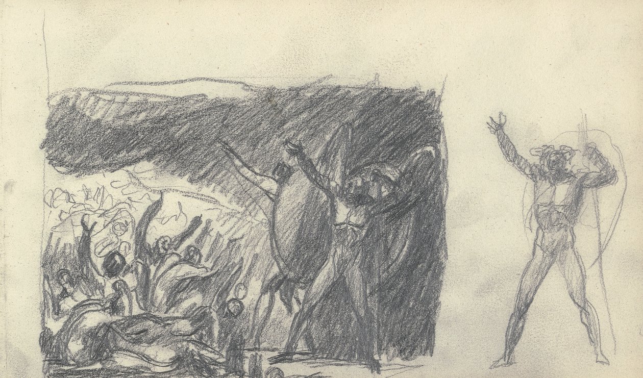 Desenho de caderno de esboços de George Romney