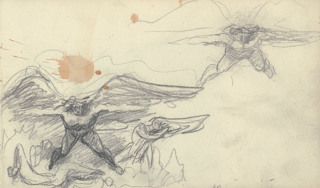 Desenho de caderno de esboços de George Romney