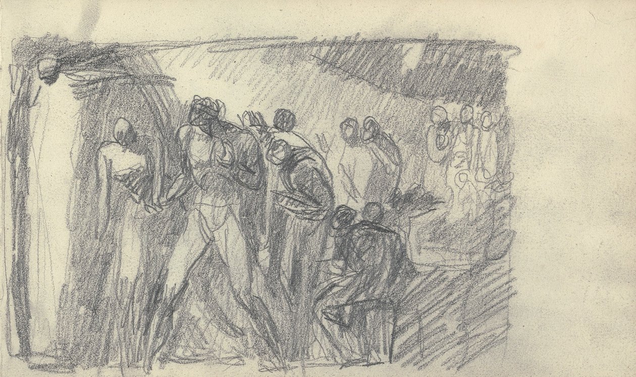 Desenho no caderno de esboços de George Romney