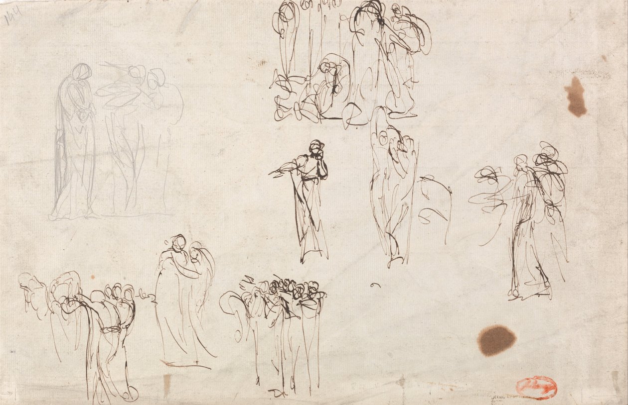 Esboços para "A acusação de Susanna" de George Romney