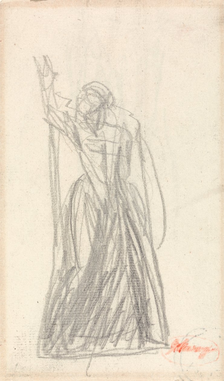 Figura de pé, provavelmente para Lady Macbeth de George Romney
