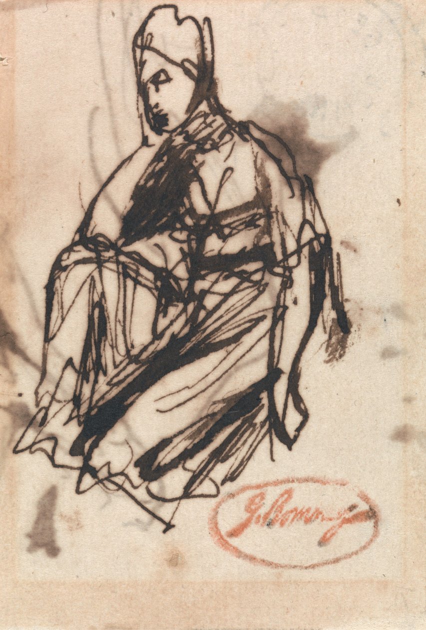 Estudo para um retrato de uma mulher de George Romney