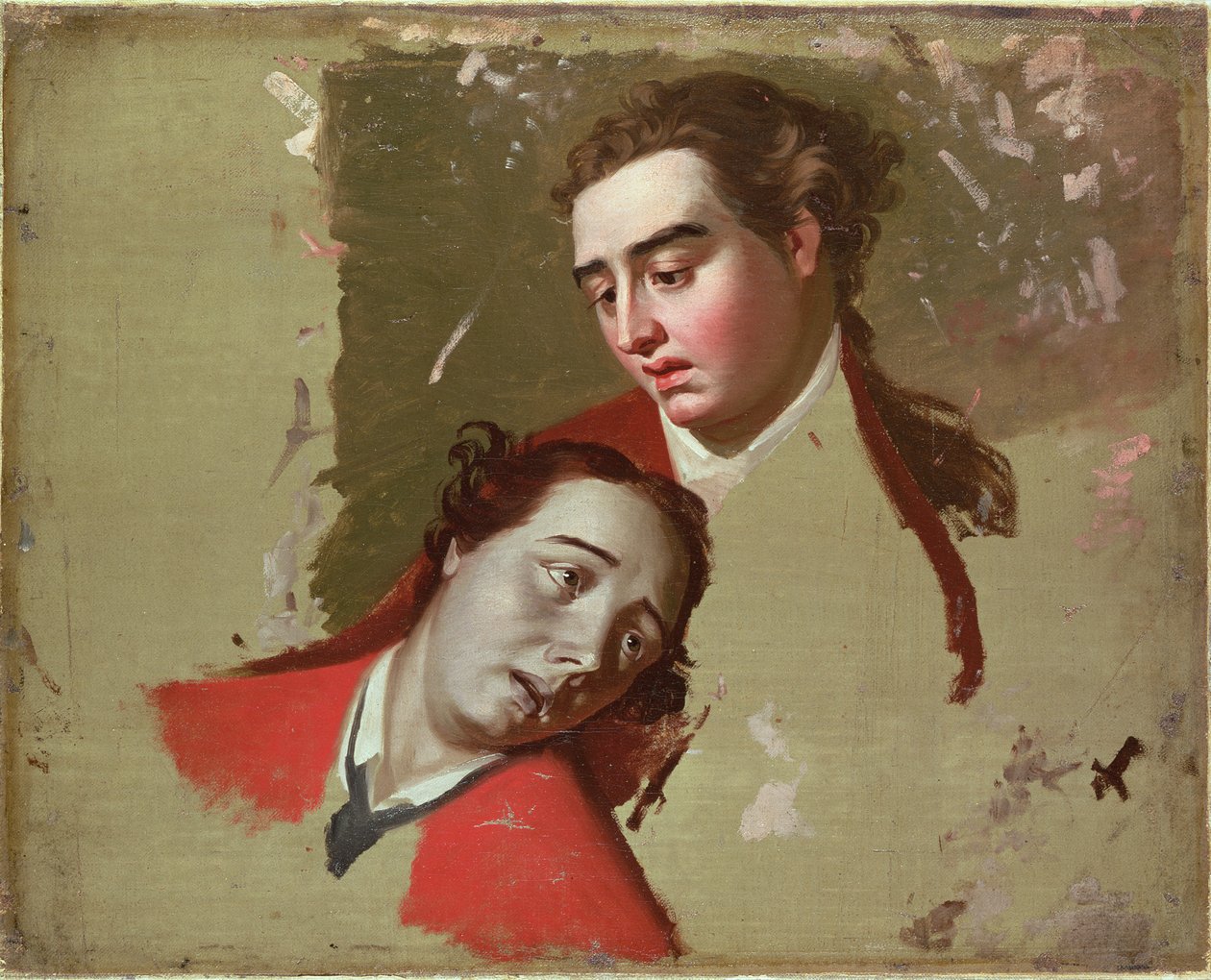 Estudo para a morte do general Wolfe em Quebec, 1762-63 de George Romney