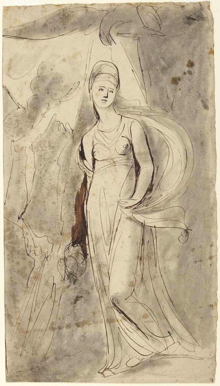 Esboço para o retrato de Elizabeth Warren, viscondessa de Bulkeley, no papel de Hebe de George Romney