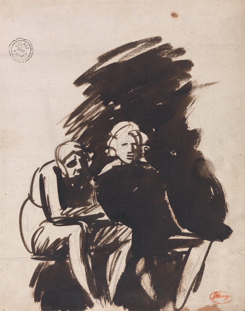 Estudo de duas figuras de George Romney