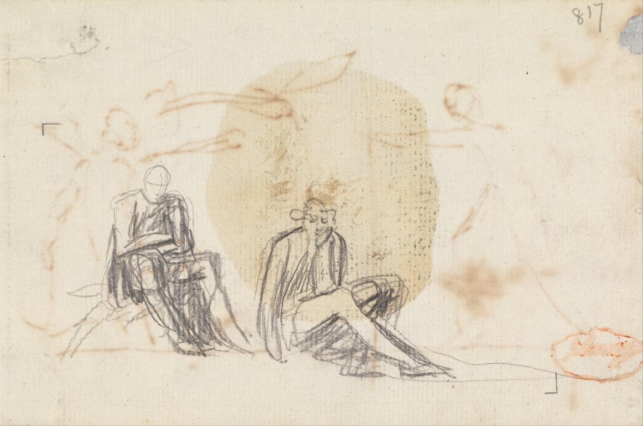 Estudo de duas figuras sentadas de George Romney