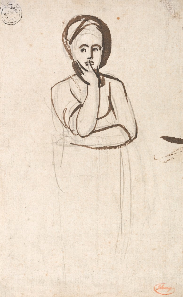 Estudo de uma Mulher Pensativa de George Romney
