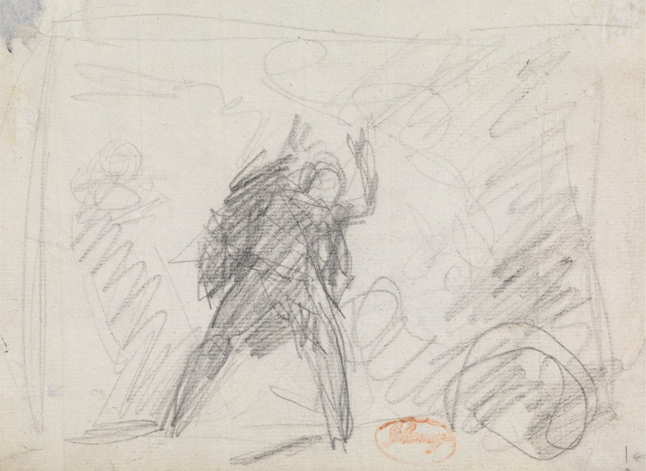 Estudo de uma figura permanente de George Romney
