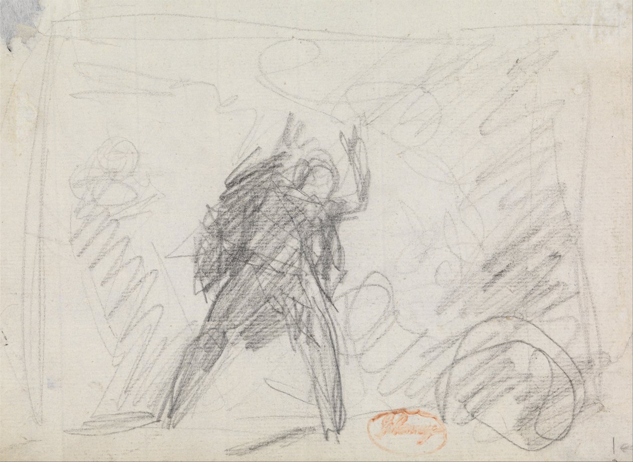 Estudo de uma figura de pé de George Romney
