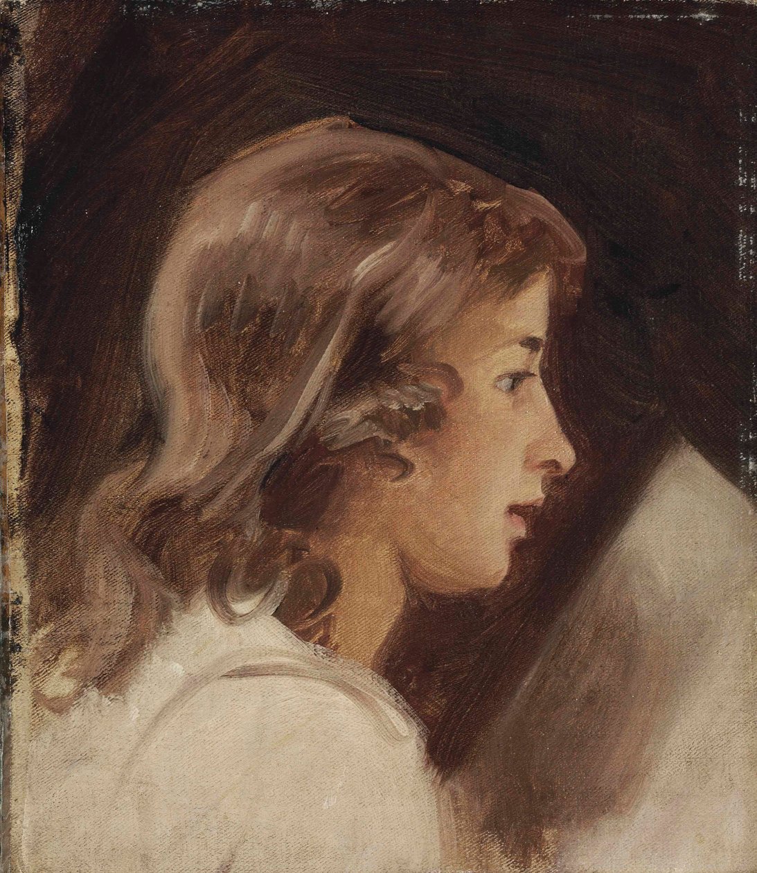 Estudo de um rapaz a ler, de perfil de George Romney