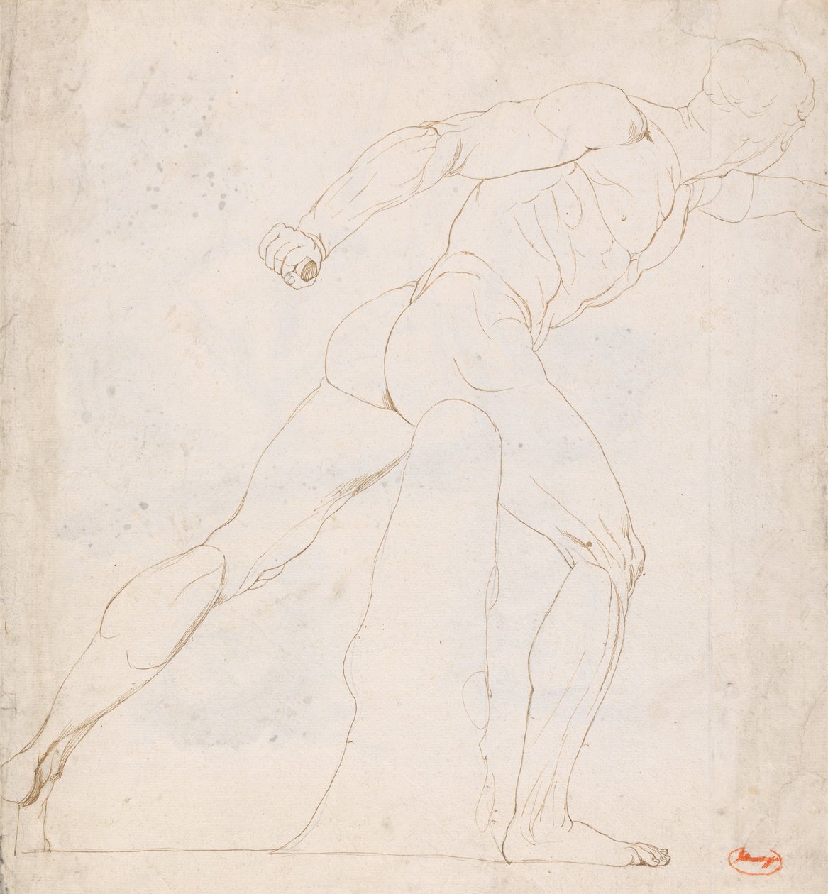 Estudo do Gladiador Borghese de George Romney