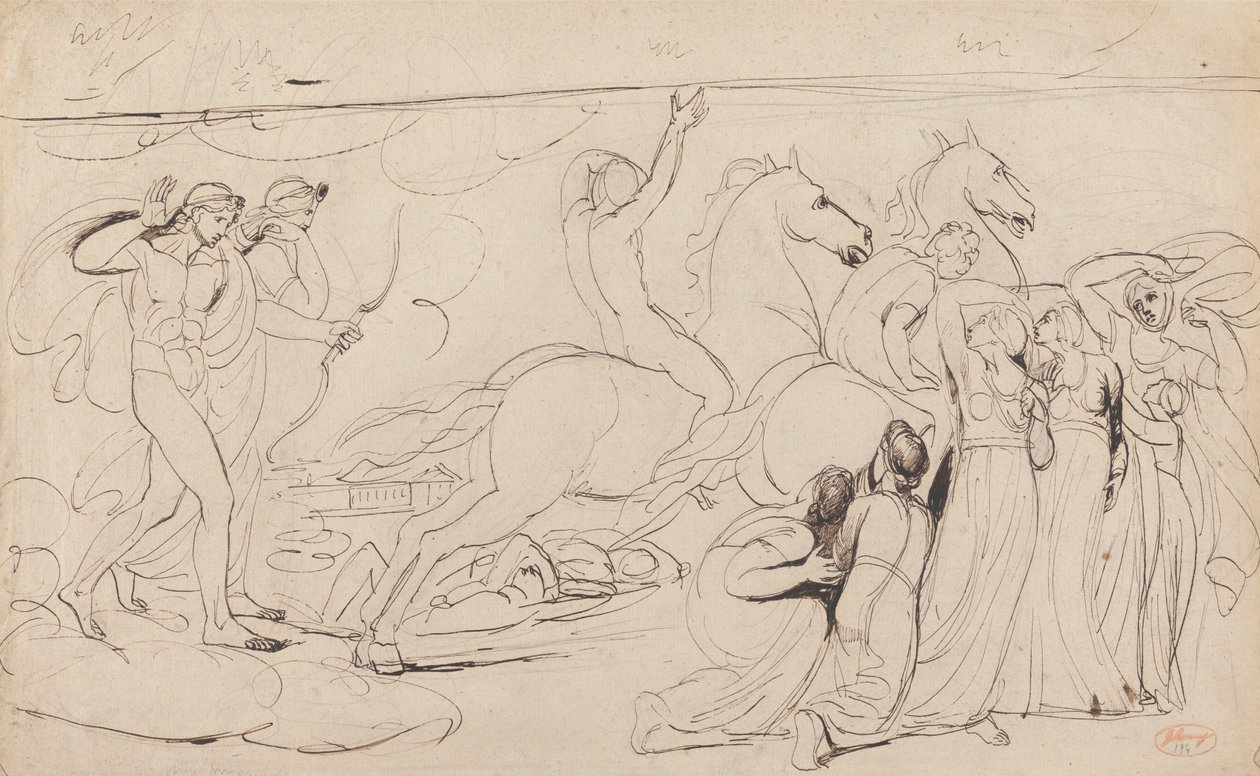 A destruição dos filhos de Niobe de George Romney