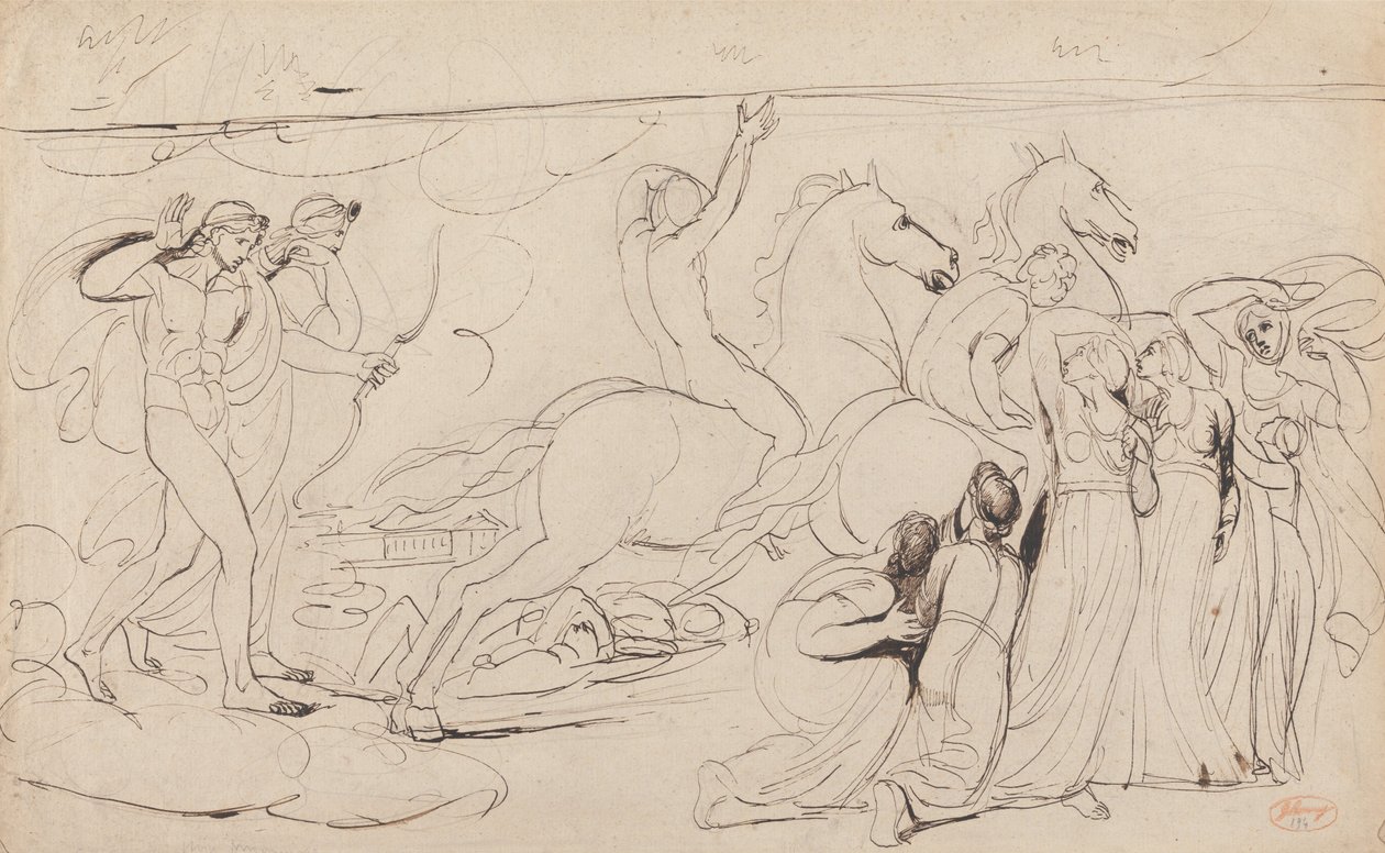 A destruição dos filhos de Niobe de George Romney