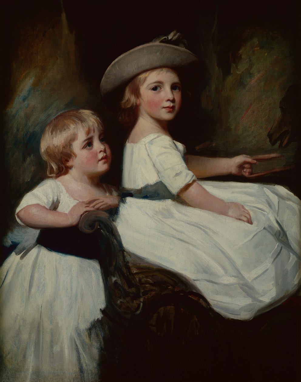 As Crianças Stanhope (óleo sobre tela) de George Romney