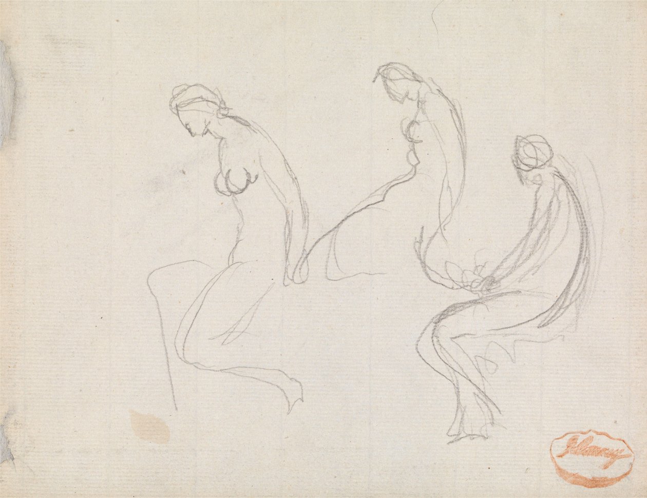 Três Estudos de uma Mulher Sentada de George Romney