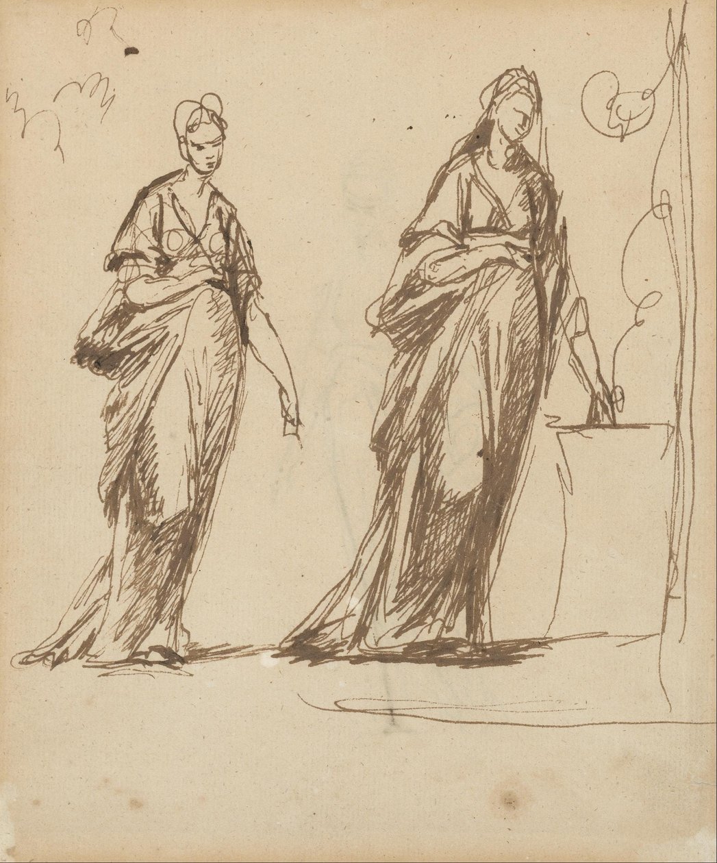 Duas figuras femininas de George Romney