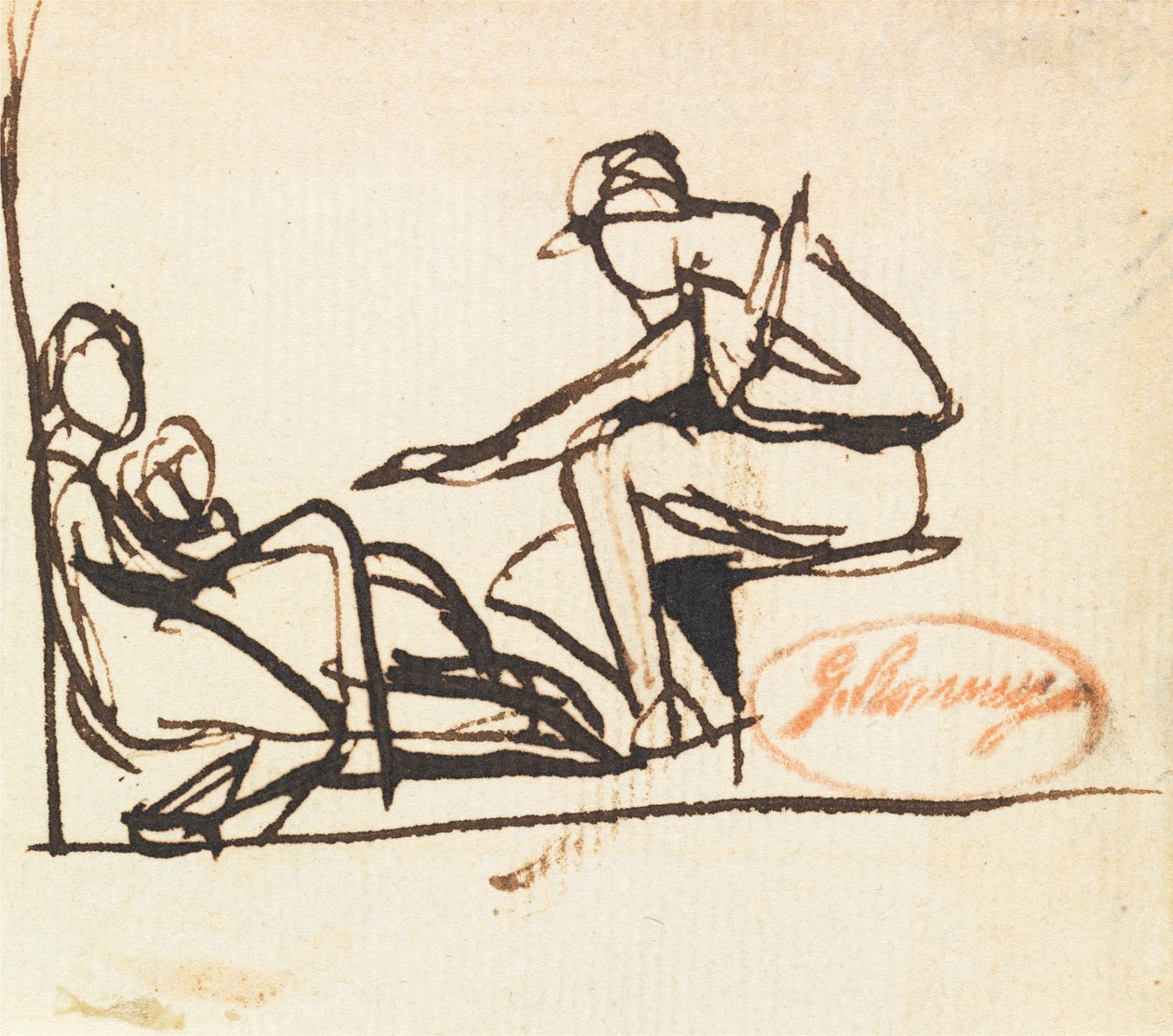 Duas figuras sentadas de George Romney