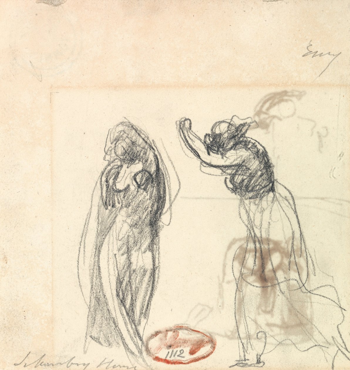 Dois esboços de uma figura feminina de George Romney