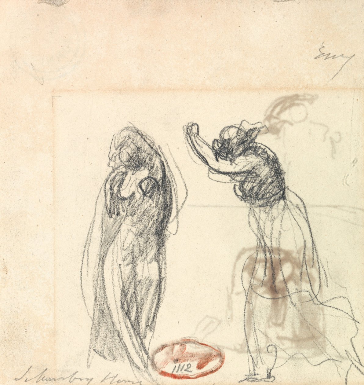 Dois esboços de uma figura feminina de George Romney