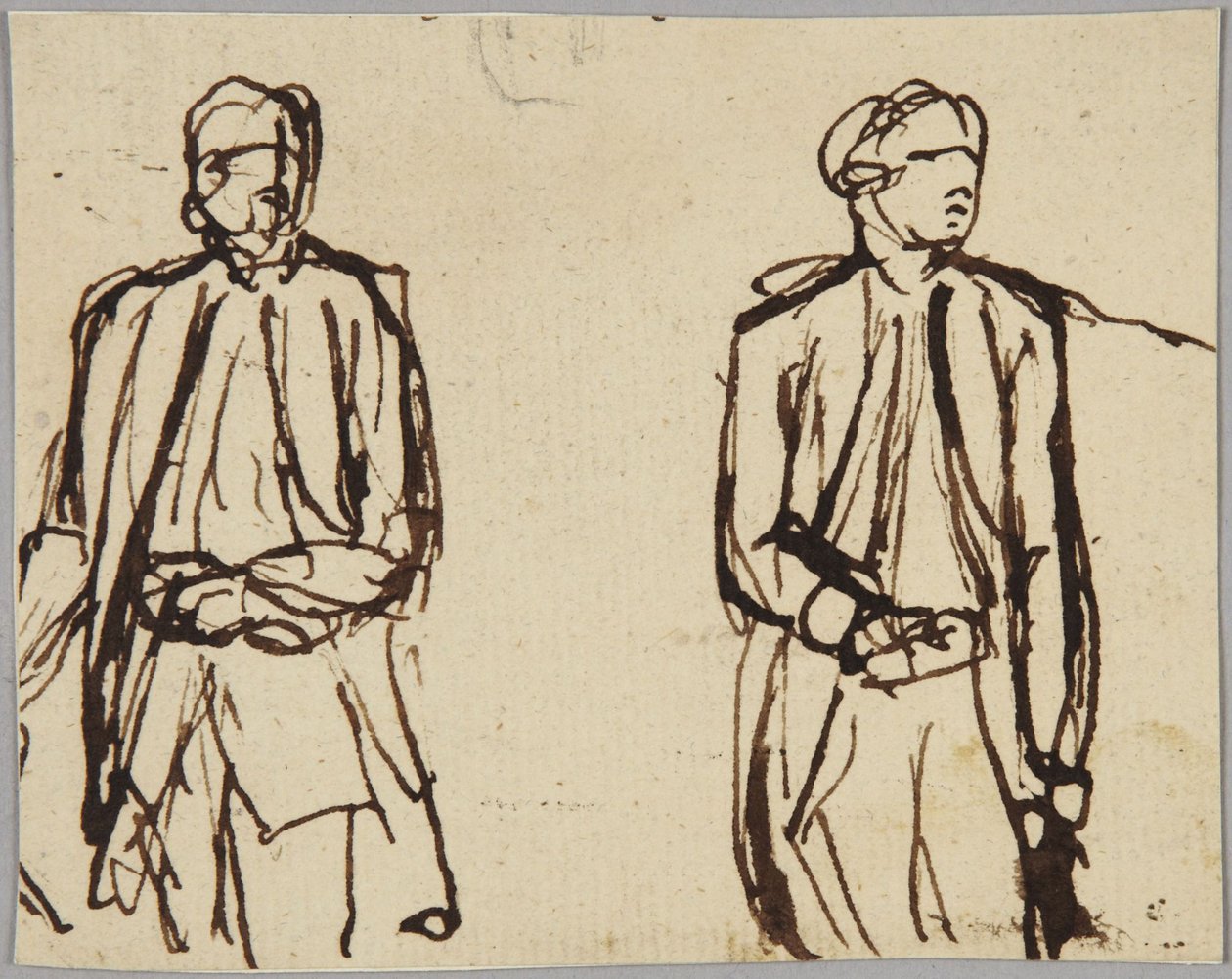 Duas figuras masculinas em pé de George Romney