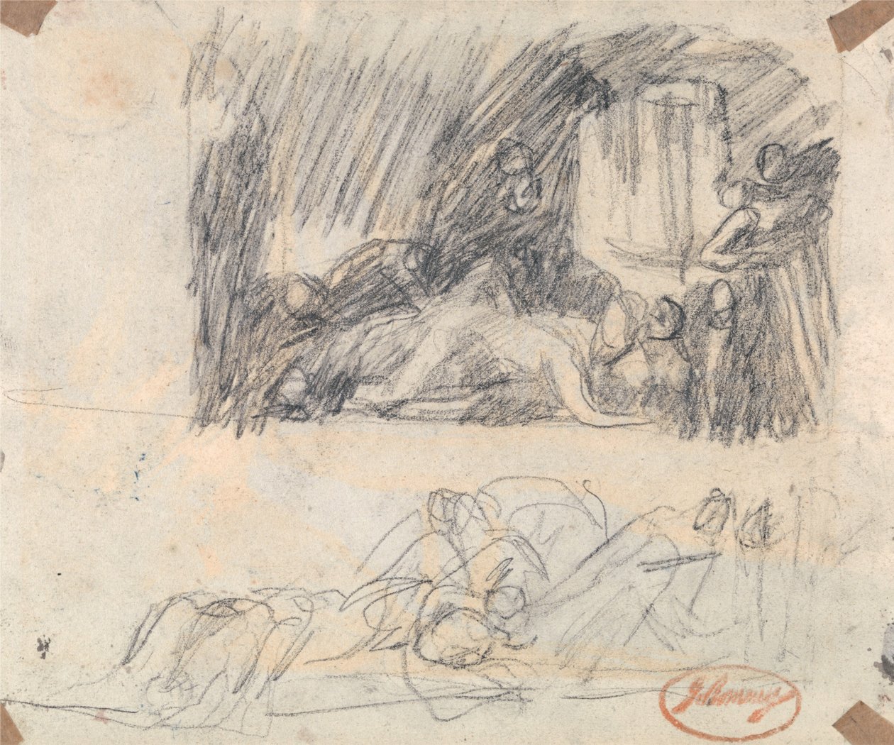 Dois estudos sobre a visita de John Howard a um lazareto de George Romney