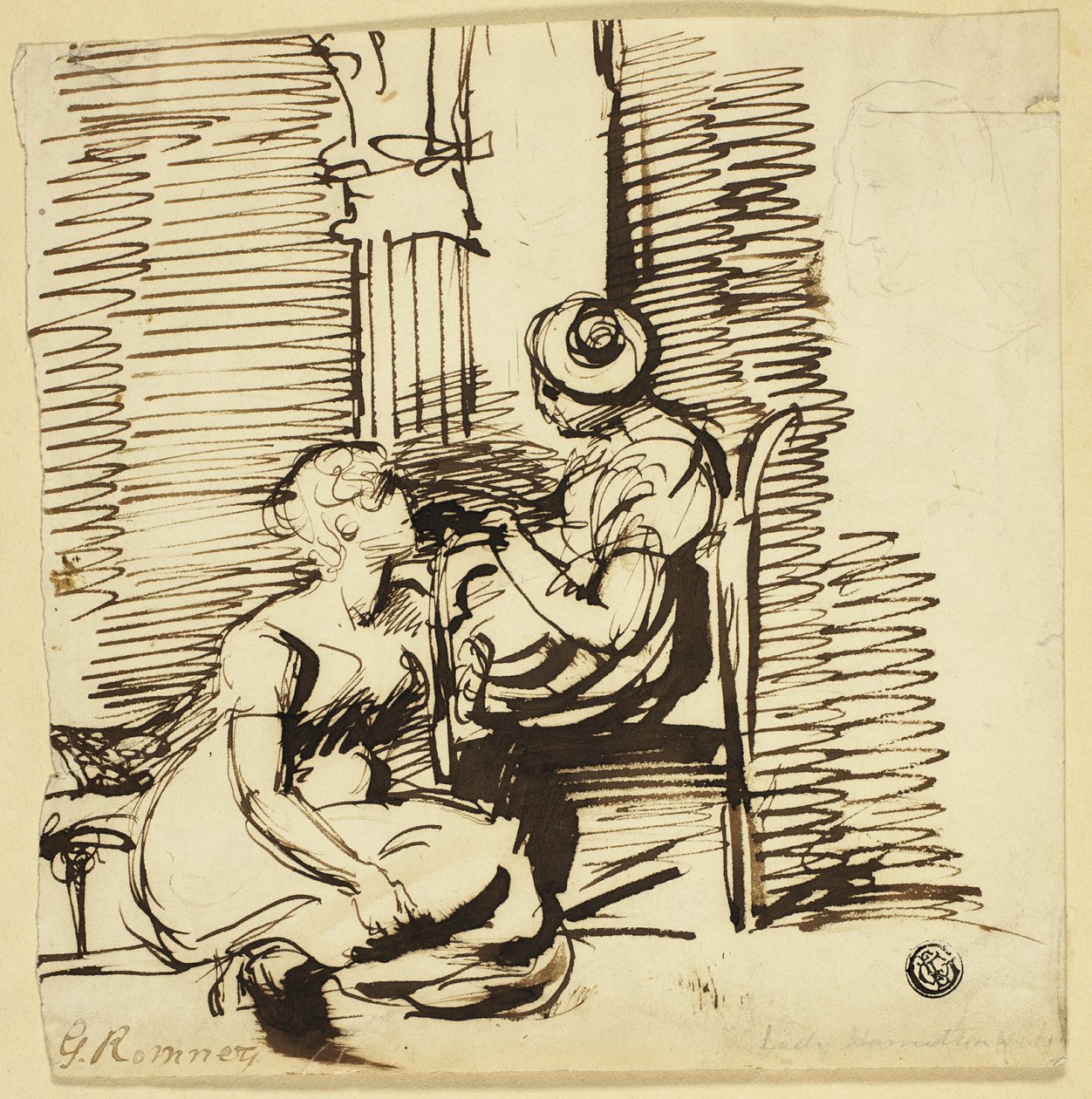 Duas mulheres no interior de George Romney