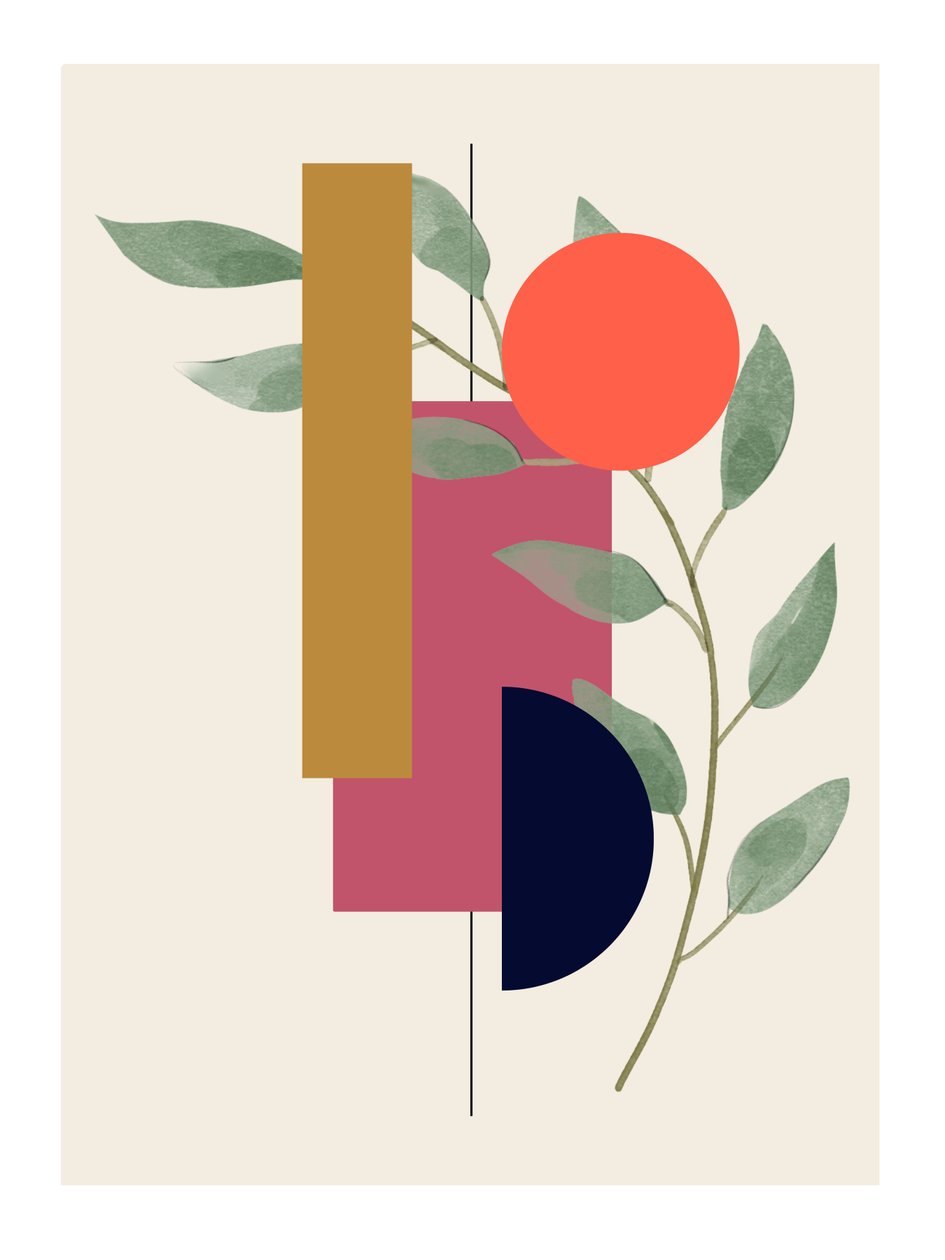 Jardim abstrato, século XXI (ilustração) de George Rosaly