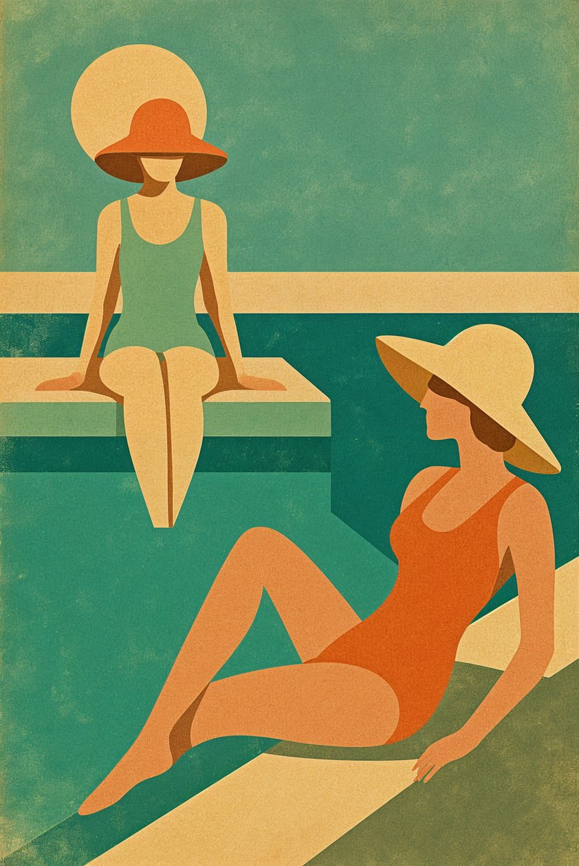 Ease in the Present, 2025 (acrílico sobre tela) de George Rosaly