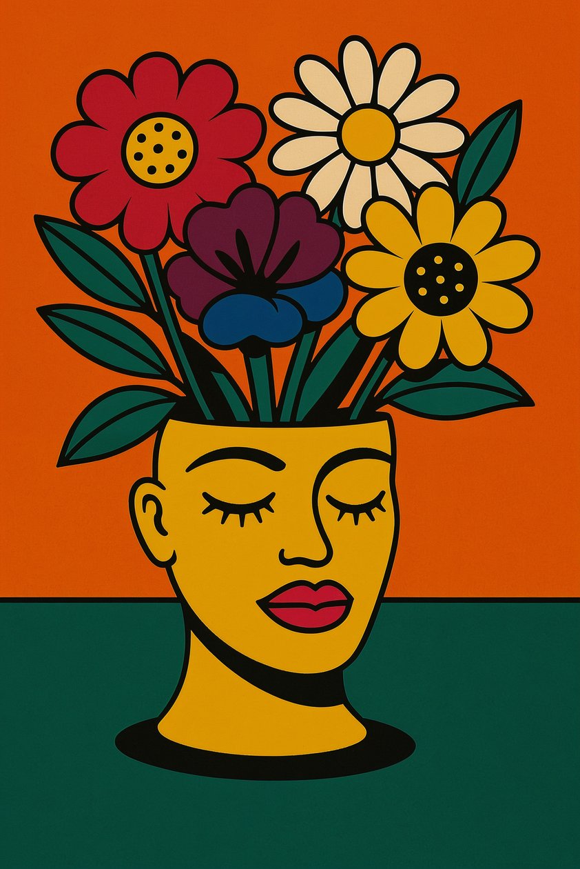 Grow Through It, 2025 (acrílico sobre tela) de George Rosaly