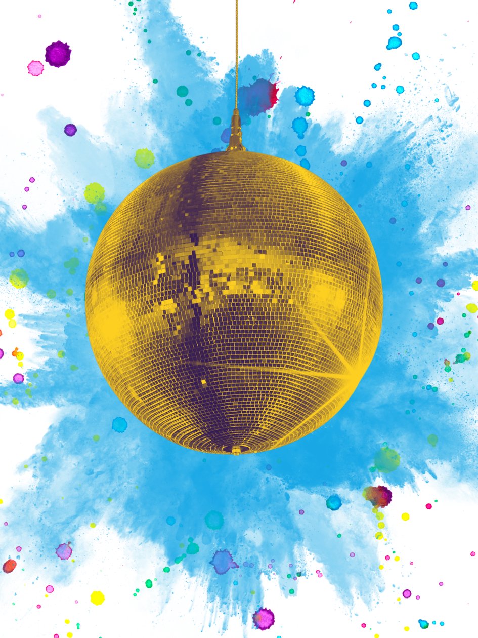 Life in the Disco, 2023 (pintura sobre tela) de George Rosaly