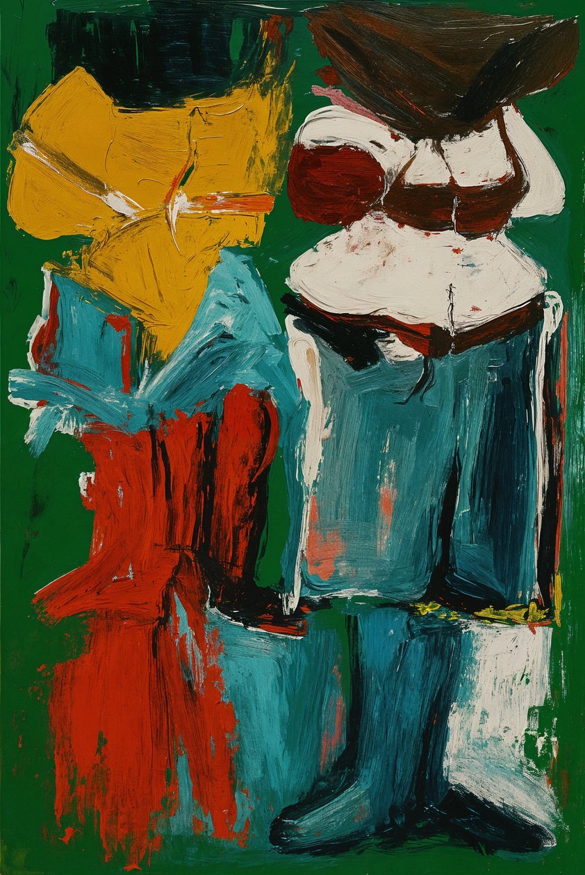 Unspoken Bodies, 2025 (acrílico sobre tela) de George Rosaly