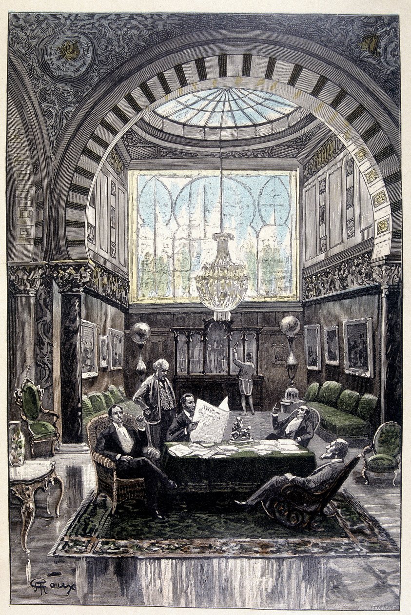 Foi um lugar de conversa mais confortável (página 34) no "Testamento de um excêntrico" de Jules Verne de George Roux