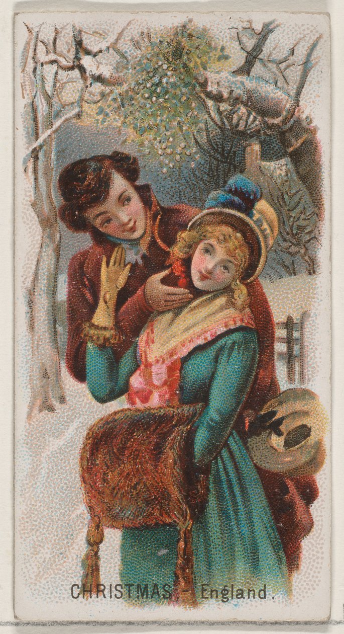 Natal, Inglaterra, da série Holidays N80 para cigarros da marca Duke, 1890., 1890. de George S. Harris and Sons