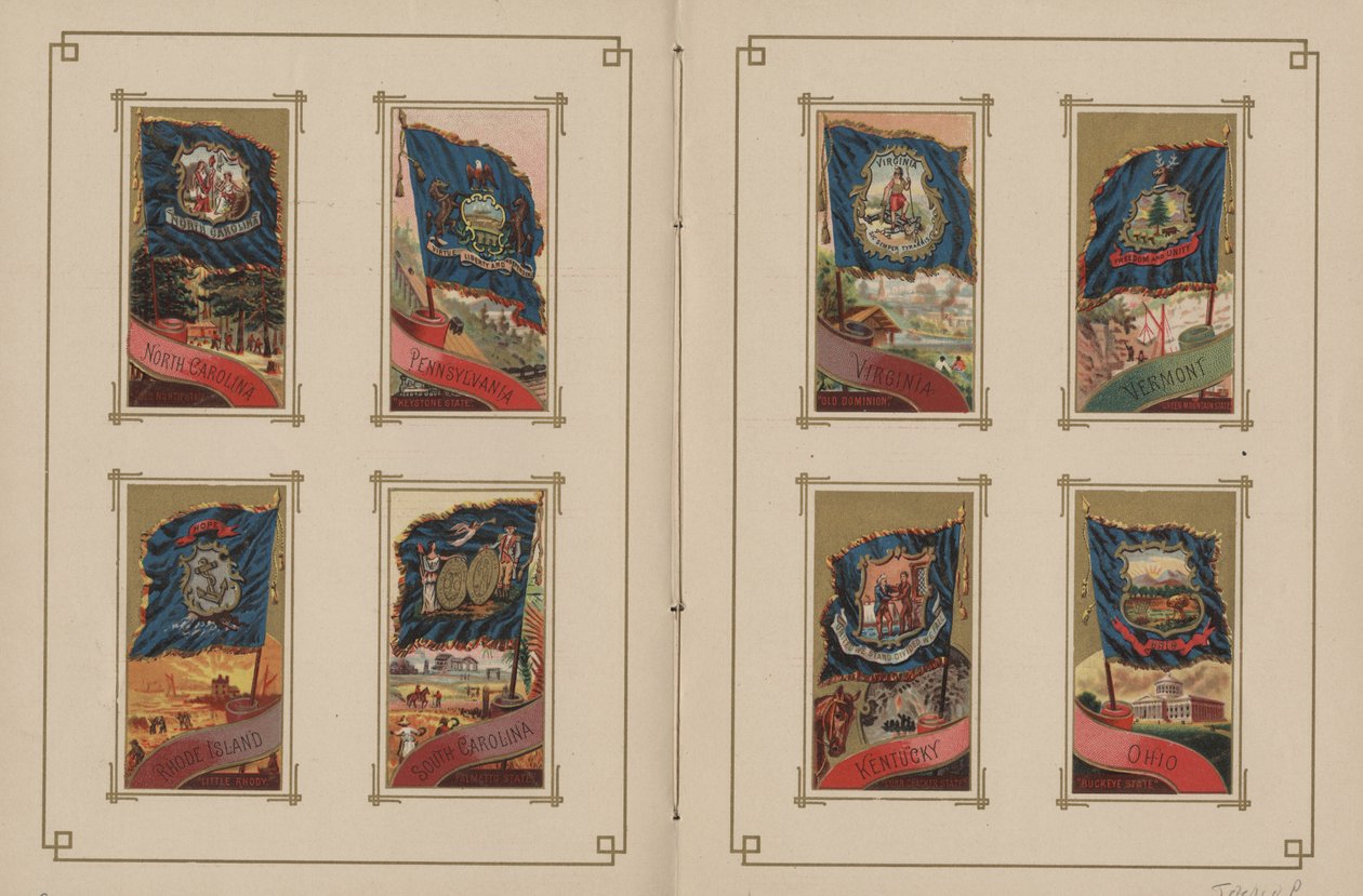Bandeiras de todas as nações e dos Estados Unidos da América - Páginas 29 e 30, 1887 de George S. and Sons Harris