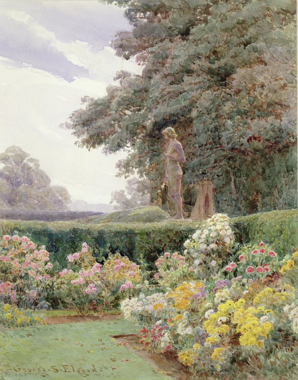 Um canto do jardim (wc) de George Samuel Elgood