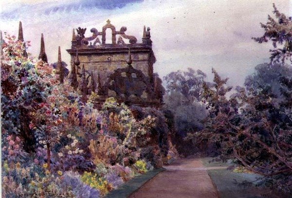 The Forecourt, Hardwick Hall, Derbyshire de George Samuel Elgood
