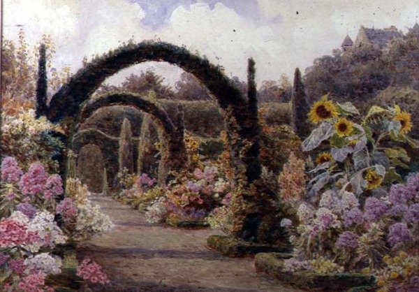 Os Arcos Teixo, Castelo Murthly, Perthshire de George Samuel Elgood