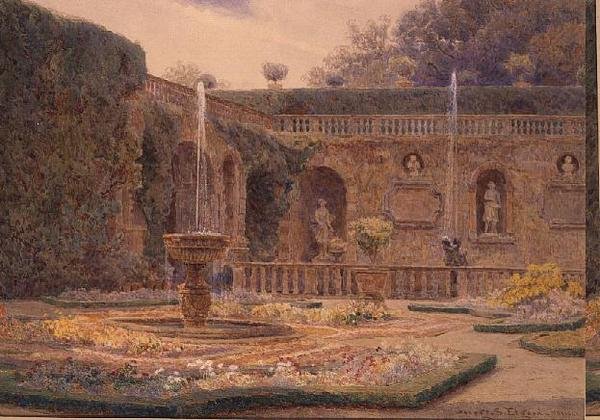 O jardim da Villa Cigogna Mozzoni de George Samuel Elgood