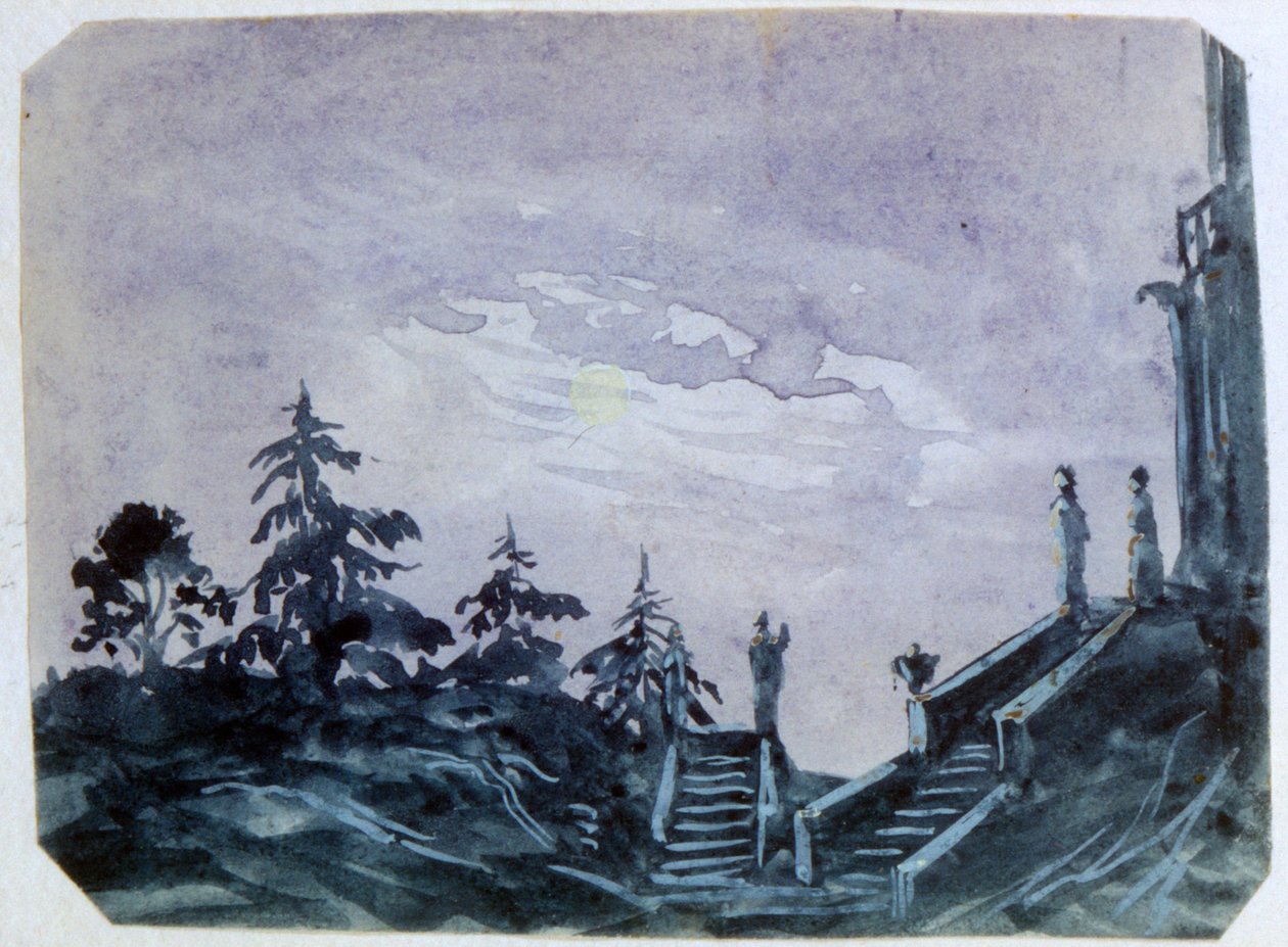 Castelo da fantasia no luar II, 1820-1876 de George Sand