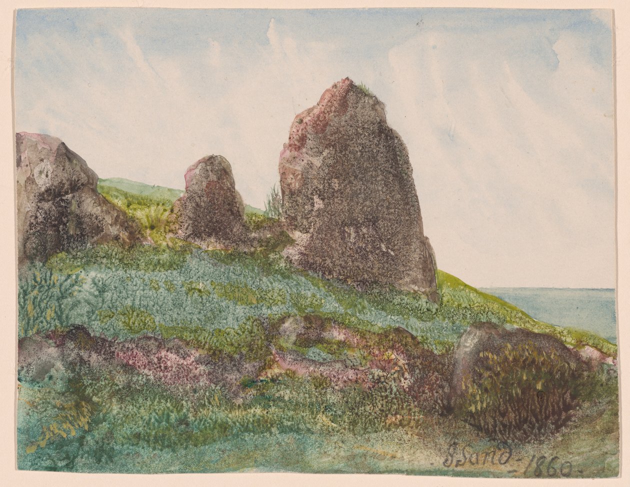 Paisagem com rochas de George Sand