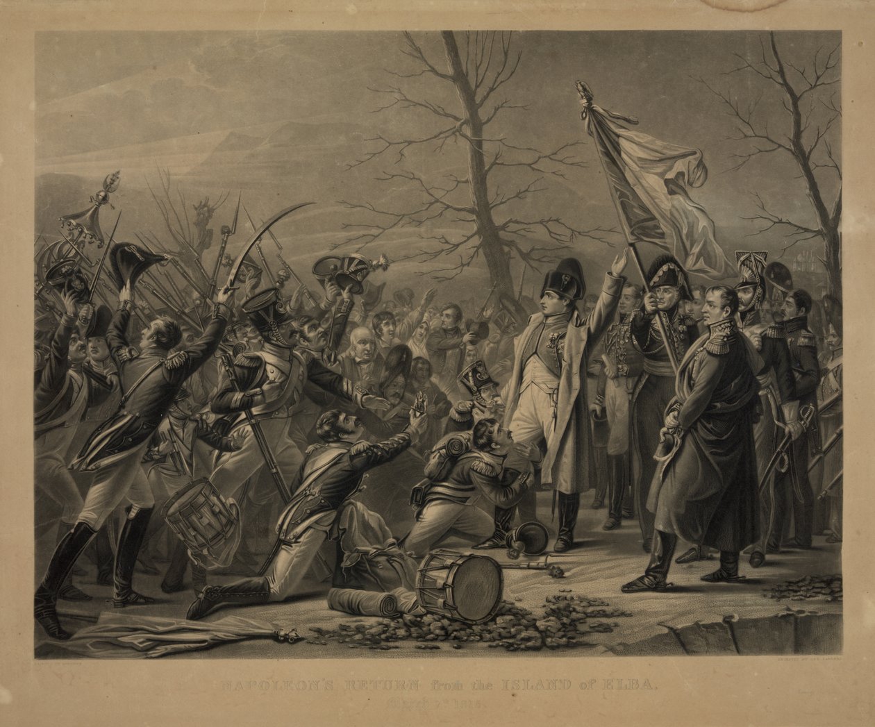 Napoleão Retornando da Ilha de Elba em 7 de março de 1815 de George Sanders