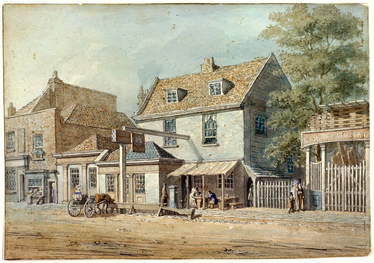 Castle Tavern, Old Kent Road, Londres, c1830 de George Scharf